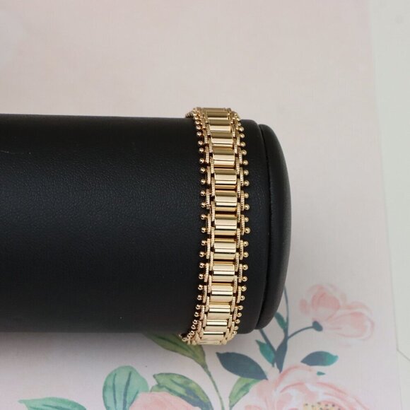 "Elegant Rose Gold Plated Bracelet with Geometric Bar Design,XPBL0910 - Picture 7 of 12